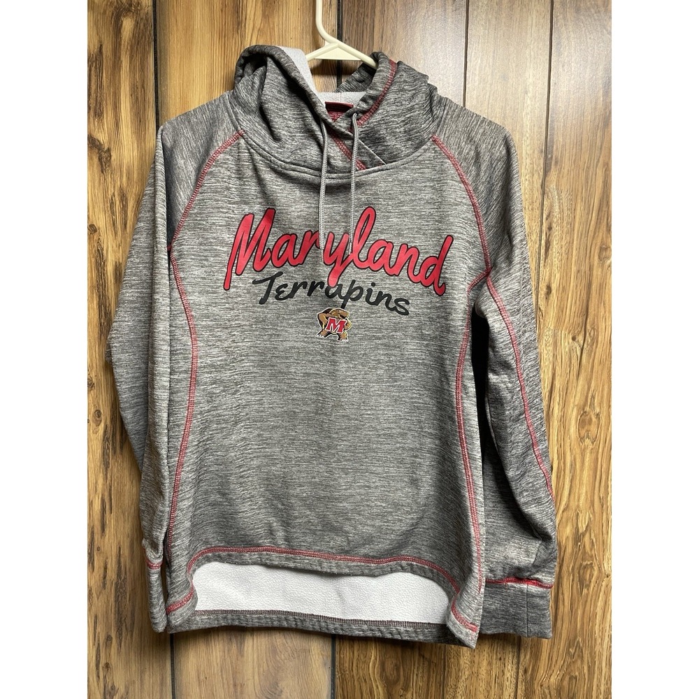 Vintage Maryland Terps Hoodie Sweatshirt Womens‎ Large Colosseum